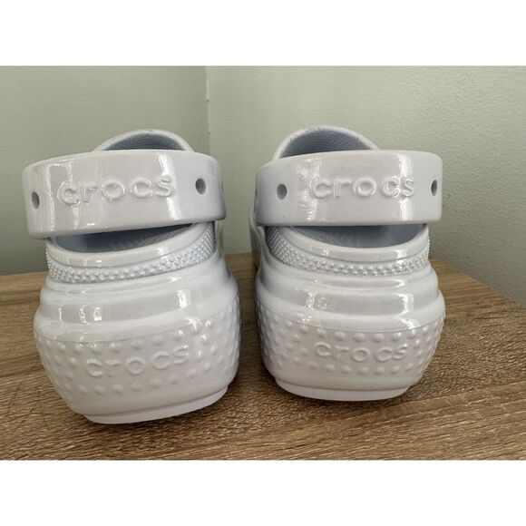 Crocs Unisex Stomp High Shine Clog Dreamscape Light Blue Shoe Size 8 - Picture 7 of 9